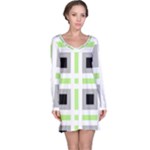 Agender Flag Plaid Long Sleeve Nightdress