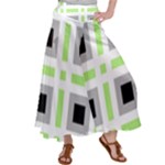 Agender Flag Plaid Satin Palazzo Pants