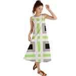 Agender Flag Plaid Summer Maxi Dress