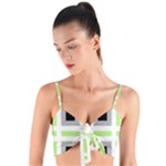 Agender Flag Plaid Woven Tie Front Bralet