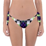 Agender Flag Plaid With Difference Reversible Bikini Bottom