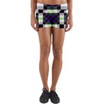 Agender Flag Plaid With Difference Yoga Shorts