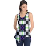 Agender Flag Plaid With Difference Sleeveless Tunic