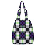 Agender Flag Plaid With Difference Center Zip Backpack