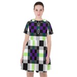 Agender Flag Plaid With Difference Sailor Dress