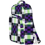 Agender Flag Plaid With Difference Double Compartment Backpack