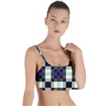 Agender Flag Plaid With Difference Layered Top Bikini Top 
