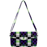 Agender Flag Plaid With Difference Removable Strap Clutch Bag