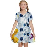 Backgrounderaser 20220502 021714655 Kids  Short Sleeve Tiered Mini Dress