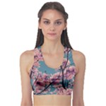 Colorful Floral Leaves Photo Sports Bra