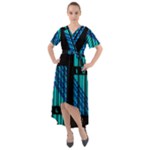 Folding For Science Front Wrap High Low Dress