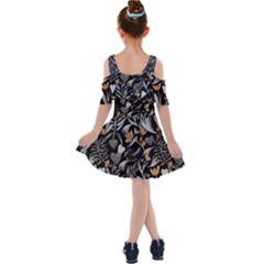 Kids  Shoulder Cutout Chiffon Dress 