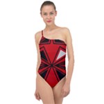 Abstract pattern geometric backgrounds   Classic One Shoulder Swimsuit