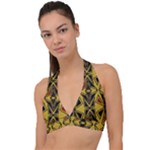 Abstract pattern geometric backgrounds   Halter Plunge Bikini Top