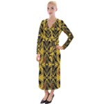 Abstract pattern geometric backgrounds   Velvet Maxi Wrap Dress