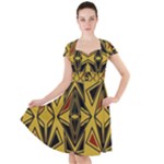 Abstract pattern geometric backgrounds   Cap Sleeve Midi Dress