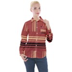 Abstract pattern geometric backgrounds   Women s Long Sleeve Pocket Shirt