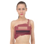 Abstract pattern geometric backgrounds   Spliced Up Bikini Top 