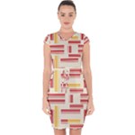 Abstract pattern geometric backgrounds   Capsleeve Drawstring Dress 