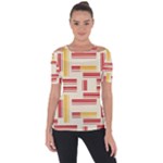 Abstract pattern geometric backgrounds   Shoulder Cut Out Short Sleeve Top