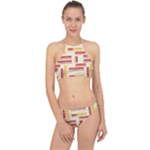 Abstract pattern geometric backgrounds   Racer Front Bikini Set