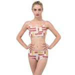 Abstract pattern geometric backgrounds   Layered Top Bikini Set