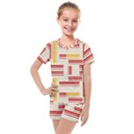 Abstract pattern geometric backgrounds   Kids  Mesh Tee and Shorts Set