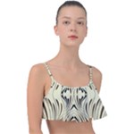 Folk flowers print Floral pattern Ethnic art Frill Bikini Top