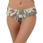 Folk flowers print Floral pattern Ethnic art Frill Bikini Bottom