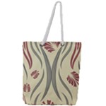 Folk flowers print Floral pattern Ethnic art Full Print Rope Handle Tote (Large)