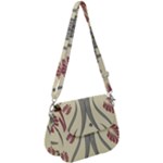 Folk flowers print Floral pattern Ethnic art Saddle Handbag