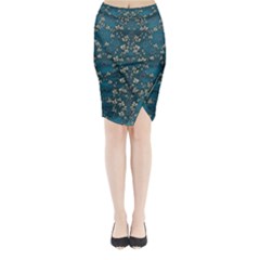 Waterlilies In The Calm Lake Of Beauty And Herbs Midi Wrap Pencil Skirt from ArtsNow.com