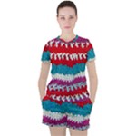 Crochet Stitches Women s Tee and Shorts Set