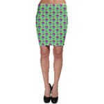 Funky Mushroom Green  Bg Bodycon Skirt