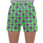 Funky Mushroom Green  Bg Sleepwear Shorts