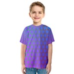 Hex Circle Points Vaporwave One Kids  Sport Mesh Tee