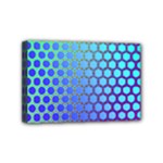 Hex Circle Points Vaporwave Three Mini Canvas 6  x 4  (Stretched)