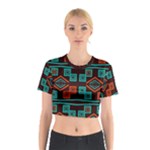 Abstract pattern geometric backgrounds   Cotton Crop Top