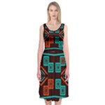 Abstract pattern geometric backgrounds   Midi Sleeveless Dress
