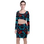 Abstract pattern geometric backgrounds   Top and Skirt Sets