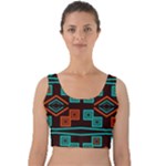 Abstract pattern geometric backgrounds   Velvet Crop Top