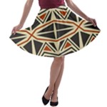 Abstract geometric design    A-line Skater Skirt