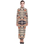 Abstract geometric design    Turtleneck Maxi Dress