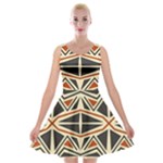 Abstract geometric design    Velvet Skater Dress