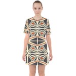 Abstract geometric design    Sixties Short Sleeve Mini Dress