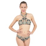 Abstract geometric design    High Neck Bikini Set