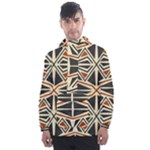 Abstract geometric design    Men s Front Pocket Pullover Windbreaker