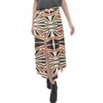 Abstract geometric design    Velour Split Maxi Skirt