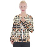Abstract geometric design    Casual Zip Up Jacket