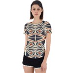 Abstract geometric design    Back Cut Out Sport Tee